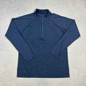 Lululemon Men's 1/4 Zip Pullover Navy Blue Size Large Athletic